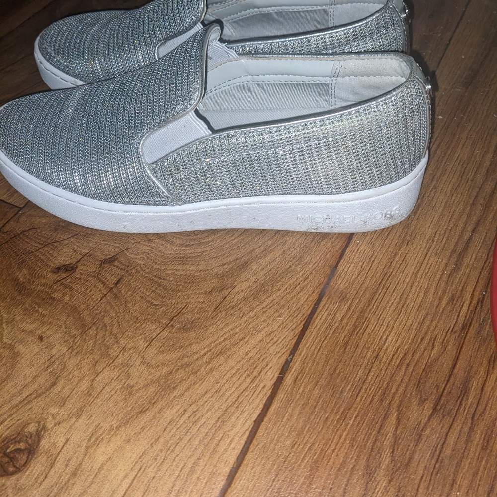 Silver Slip-On Sneakers